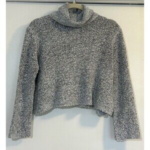 Francesca’s Size XS Gray Chenille Turtleneck Sweater Soft Cozy Knit Long Sleeve
